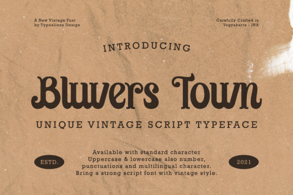 Bluvers Town: A Vintage Font That Elevates Branding