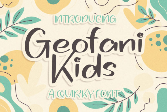 Geofani Kids: A Playful Display Font for Creative Projects