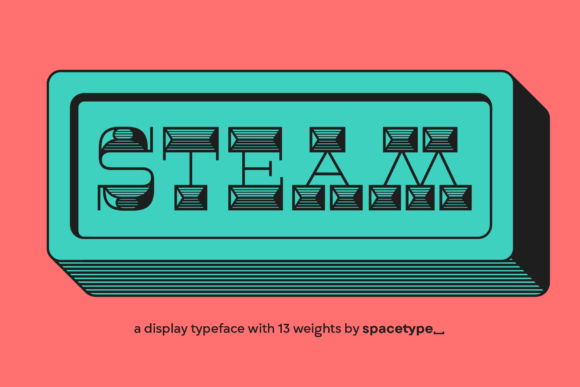 Steam Font for Bold Campaign Headlines